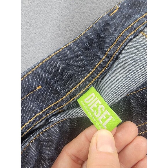 Diesel Larkee Straight Leg Jeans Mens 32x32 Blue Denim Stretch Dark Wash 009HF - Picture 12 of 16